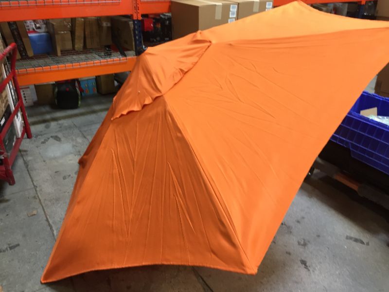 Photo 3 of Astella 9' Rd Crank Open Tilting Market Umbrella, Tuscan Orange
