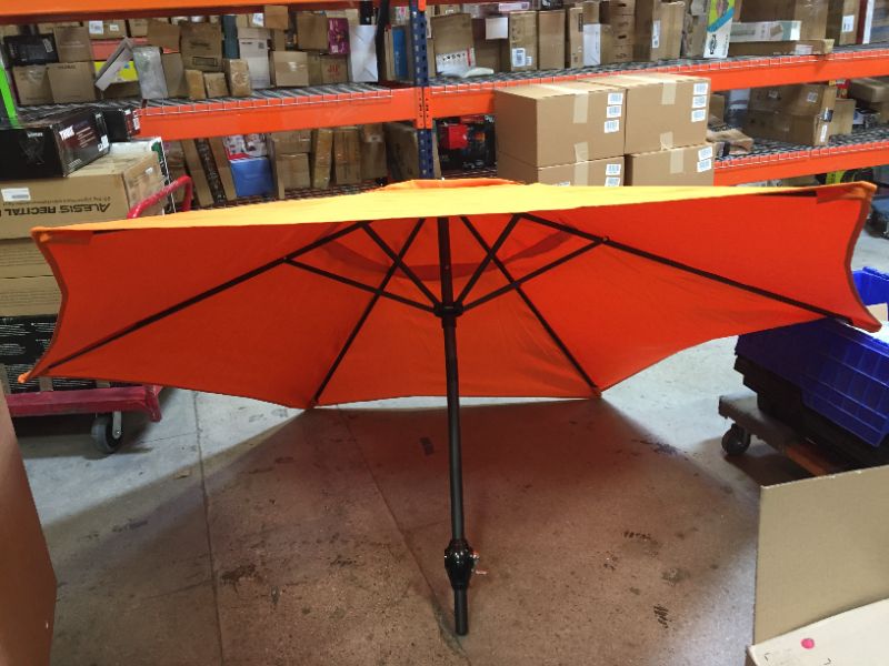 Photo 5 of Astella 9' Rd Crank Open Tilting Market Umbrella, Tuscan Orange
