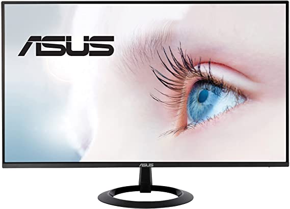 Photo 1 of ASUS 27” 1080P Monitor (VZ27EHE) - Full HD, IPS, 75Hz, 1ms, Adaptive-Sync/FreeSync, Low Blue Light, Flicker Free, Ultra-Slim, VESA Mountable, Frameless, HDMI, VGA
