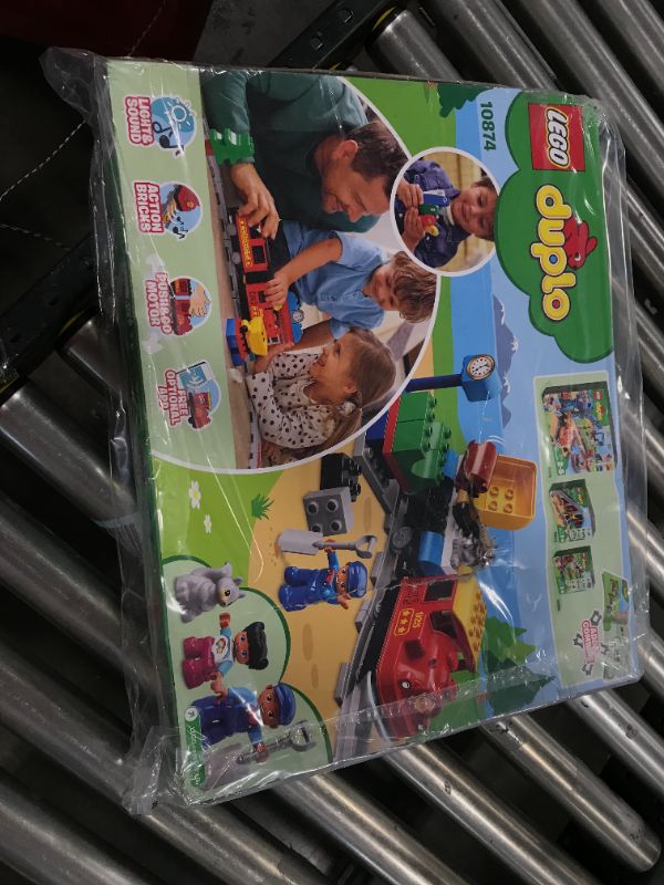 Photo 2 of LEGO DUPLO Steam Train 10874 Remote-Control Building Blocks Set Helps Toddlers Learn, Great Educational Birthday Gift (59 Pieces)
