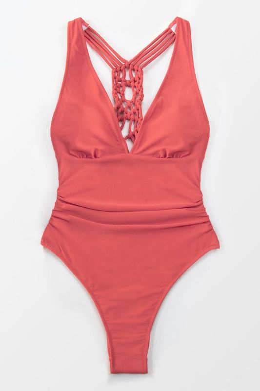 Photo 2 of Braided Back And Strappy One Piece Swimsuit M 
