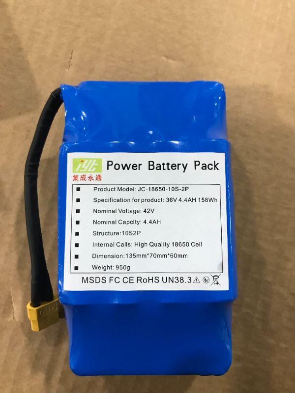 Photo 2 of 4.4ah 36v Lithium Battery 36 Volt 4400mah Battery for Electric Scooter Spare Power with XT60 Plug for Balancing Electric Scooter Universal Backup Battery
