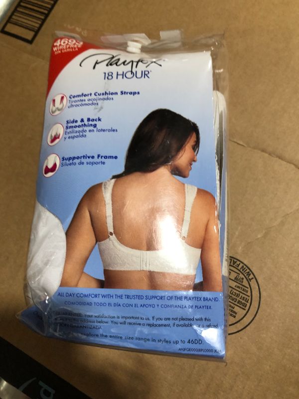 Photo 1 of Playtex Women's 18 Hour Original Comfort Strap Wire Free Bra - 4693 - White -NEW---42dd

