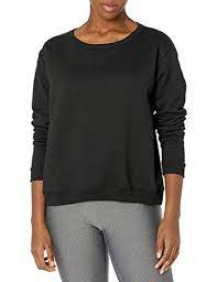 Photo 1 of Hanes Women's V-Notch Pullover Fleece Sweatshirt, Ebony,, Ebony, Size Medium