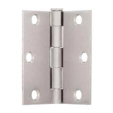Photo 1 of Everbilt 3 In. Satin Nickel Square Corner Door Hinge--- 1 box
