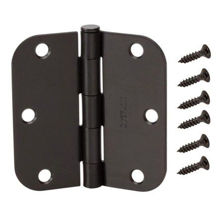 Photo 1 of Door Hinges: Hinges 3-1/2 in. Oil-Rubbed Bronze 5/8 in. Radius Door Hinges (12-P---)--- 2 pack
