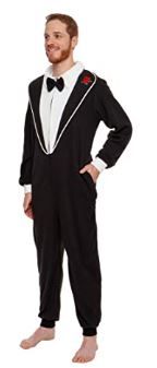 Photo 1 of Silver Lilly One Piece Tuxedo Costume - Adult Novelty Cosplay Jumpsuit Pajamas size large 
