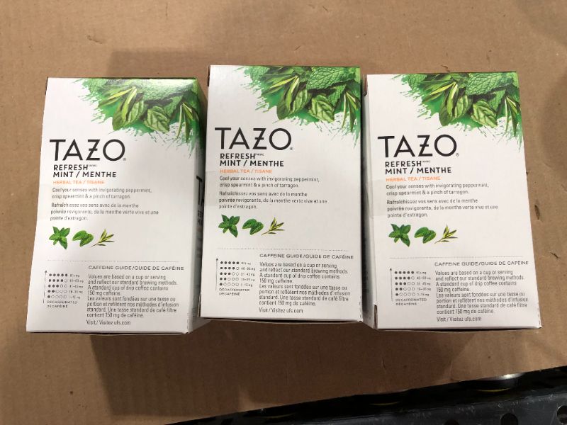 Photo 2 of `Tazo Tea Bags Refresh Mint 24 tea bags  pack of 3 