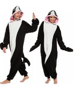 Photo 1 of Killer Whale Animal Pajamas - Adult One Piece Novelty Orca Cosplay Costume by FUNZIEZ!
UNKNOWN SIZE 
