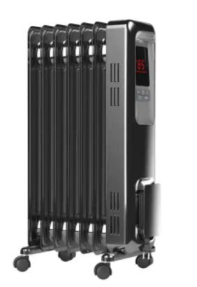 Photo 1 of 1,500-Watt Digital Electric Oil-Filled Radiant Portable Space Heater
