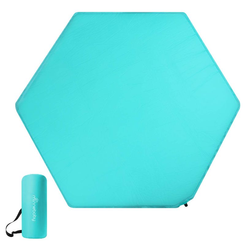 Photo 1 of Minnebaby Hexagon Playpen Mat Compatible with Graco Traveler Playard & Regalo Play Yard, Self Inflating Playard Pad, Comfortable and Portable Playmat