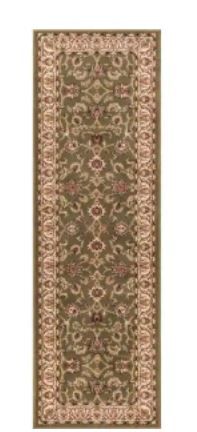 Photo 1 of Barclay Sarouk Green 2'7x9'6 Traditional Floral Runner Rug
