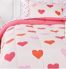 Photo 1 of  New Girl's Pink Hearts Full / Queen Size Comforter/ COMFORTER ONLY 