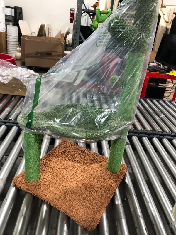 Photo 1 of Catinsider Cactus Cat Tree with Hammock and Full Wrapped Sisal Scratching Post for Cats
