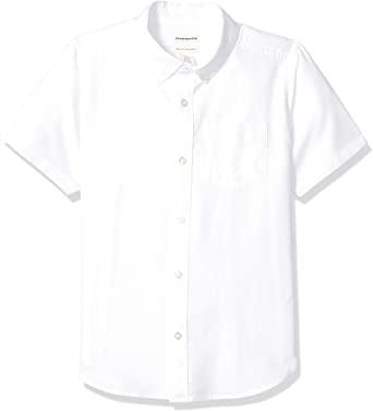 Photo 1 of Amazon Essentials Boys' Kids Uniform Short-Sleeve Woven Oxford Button-Down Shirts