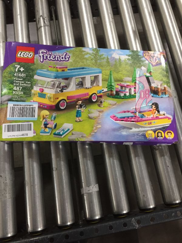 Photo 2 of LEGO Friends Forest Camper Van and Sailboat 41681 Building Kit; Forest Toy; New 2021 (487 Pieces)
