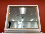 Photo 2 of WHITE FRAME GOLD BORDER MIRROR 3FT X 3FT