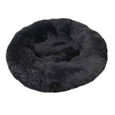 Photo 1 of BLACK ROUND SHAGGY DOG BED 