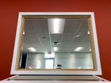 Photo 2 of WHITE FRAME GOLD BORDER MIRROR 38in X 48in
