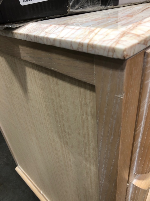 Photo 1 of 4 DRAWER WOODEN DRESSER H33 INCH W47 INCH L25 INCH (DRESSER ONLY)