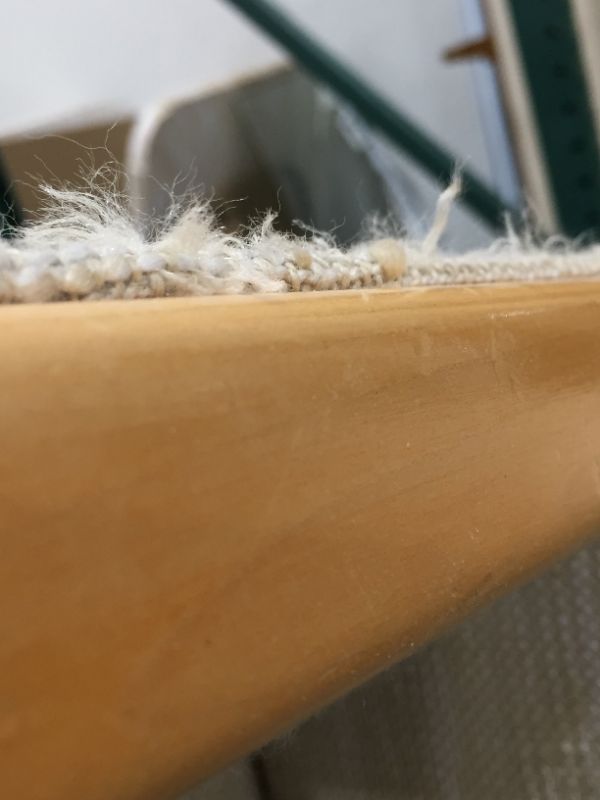 Photo 1 of LIGHT CREME CANVAS FABRIC ARMCHAIR 37H INCHES