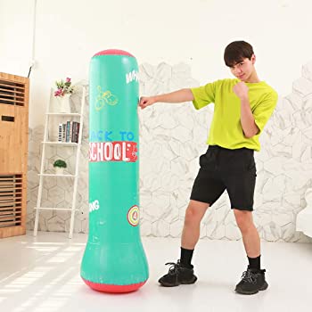 Photo 1 of Indoor Fitness Inflatable Boxing Column Adult Decompression Tumbler Sandbag
