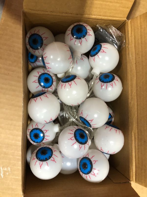 Photo 3 of FastDeng 30 LED Halloween Eyeball String Lights 2 Pack