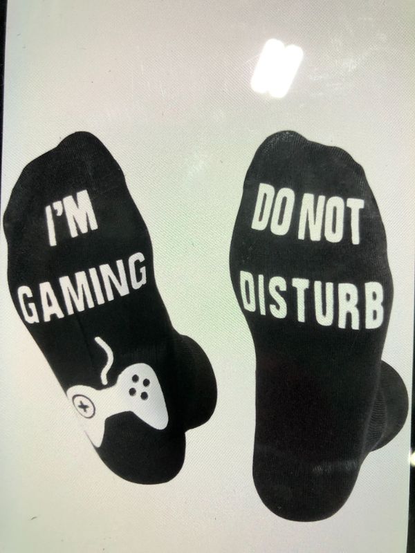 Photo 1 of QAPIZM Do Not Disturb I'm Gaming Socks 