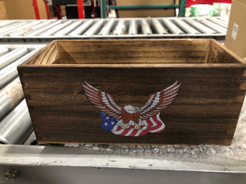 Photo 1 of 10"x5"x4.5 in Dark Wood Pail Organizer