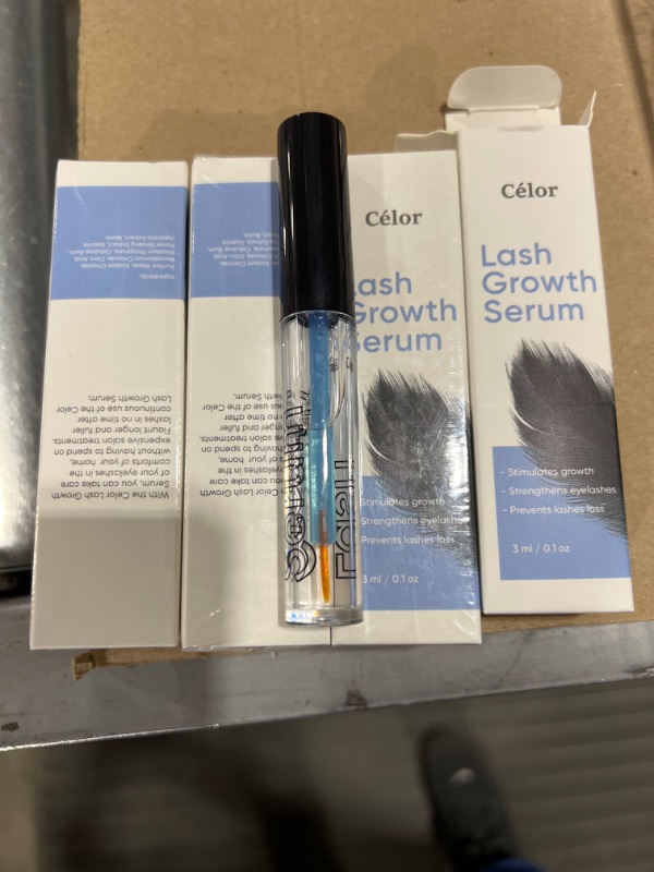 Photo 2 of (4 pack) Celor Lash Serum & Eyebrow Growth Serum - Rapid Eyelash Boost w/ Biotin - 3 mL 

