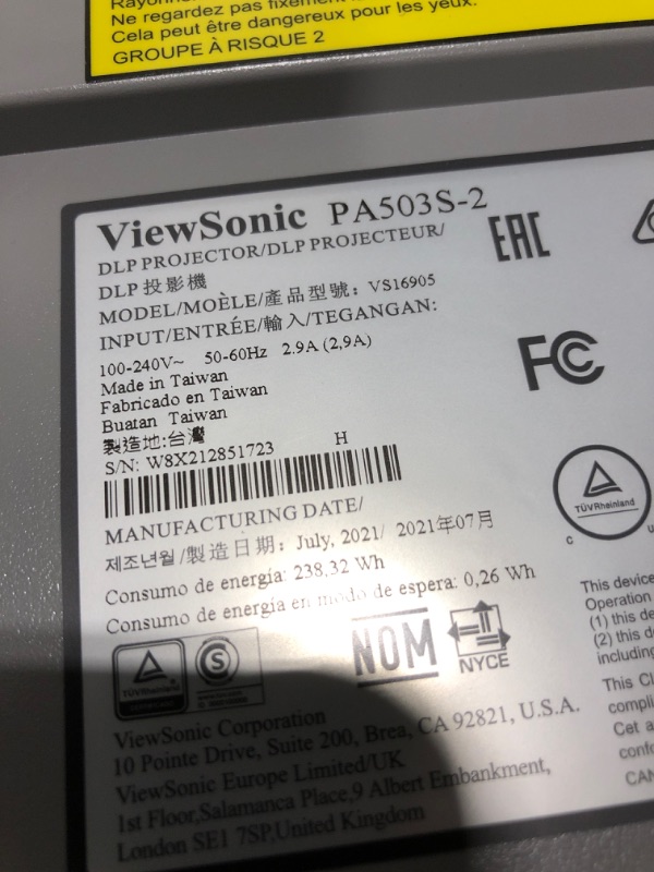 Photo 5 of Viewsonic PA503S 3D Ready DLP Projector - 4:3