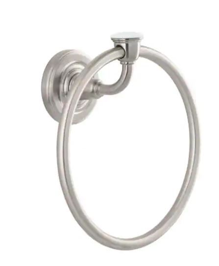 Photo 1 of 2 Pack!!! Glacier Bay Warnick Towel Ring in Brushed Nickel