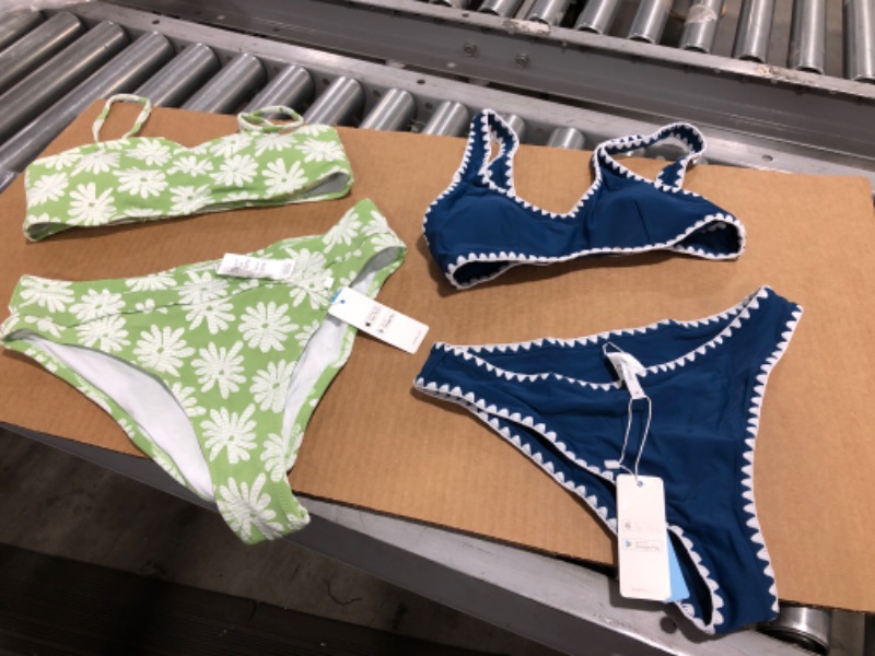 Photo 1 of 2-Pack CUPSHE Women's Two-Piece Bathing Suits, Medium.