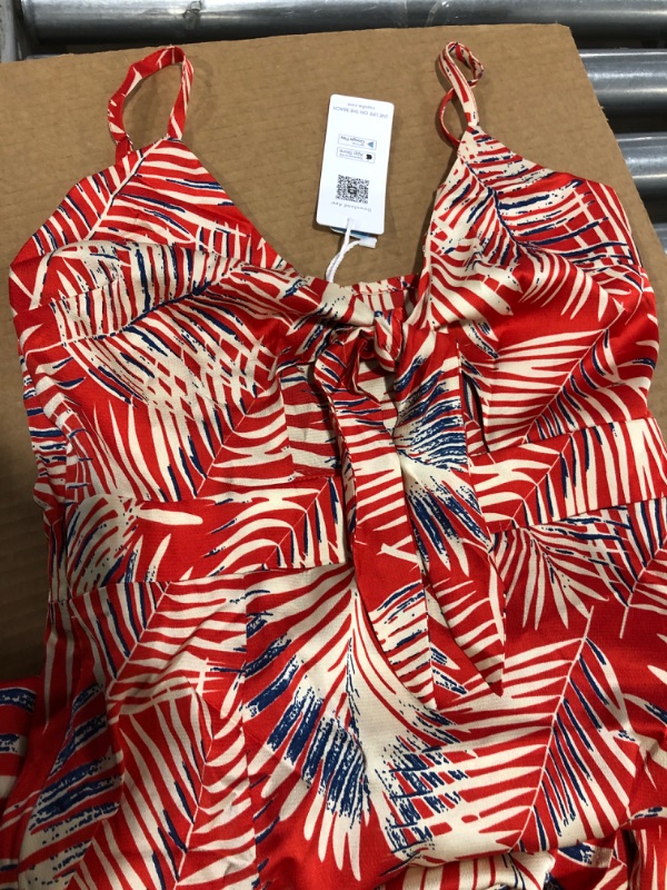 Photo 2 of CUPSHE Reagan Tropical Knotted Dress, Medium.
