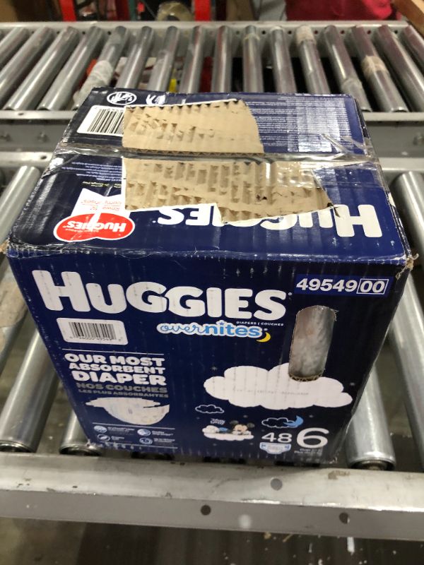 Photo 2 of Huggies Overnites Nighttime Baby Diapers 48 Pack Size 6