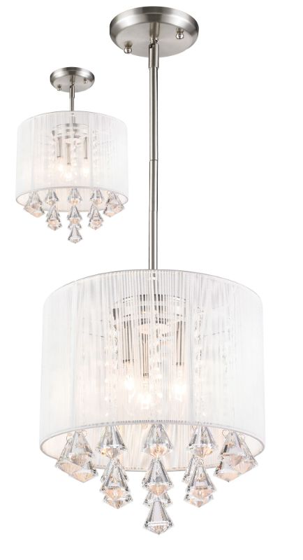 Photo 1 of Aura Brushed Nickel Three-Light Pendant