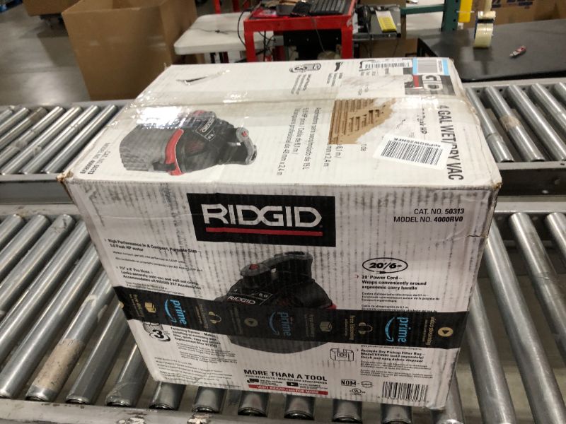 Photo 2 of Ridgid 4 Gallon 5.0 Peak HP Wet/Dry Vacuum 50313 PARTS ONLY