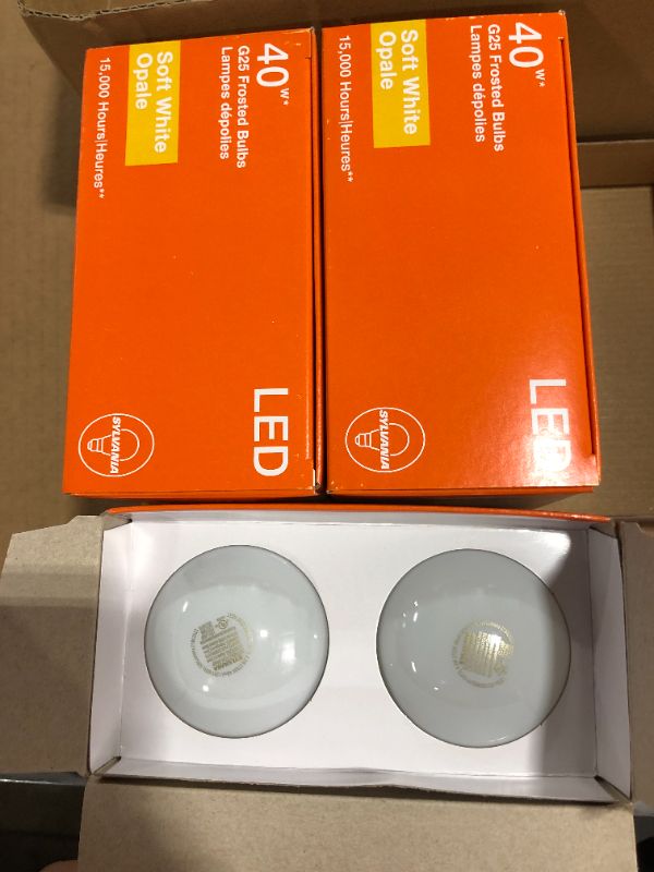 Photo 2 of SYLVANIA LED TruWave Natural Series Globe G25 Light Bulb