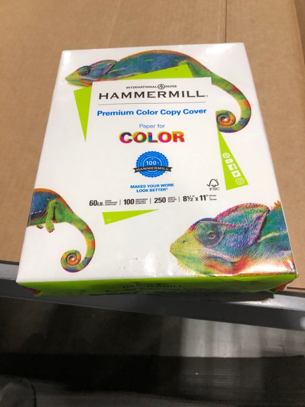 Photo 2 of Hammermill, 122549, Premium Color Copy Cover, 100 Bright, 60lb, 8.5 x 11, 250/Pack, Sold As 1 Pack
