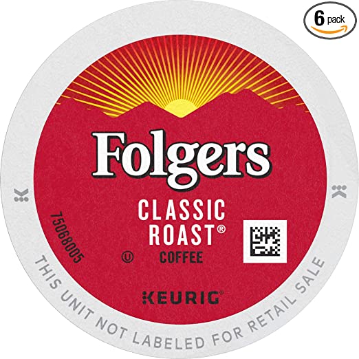 Photo 1 of Folgers Classic Roast Medium Roast Coffee, 72 Keurig K-Cup Pods **BEST BY:09/22/2022**