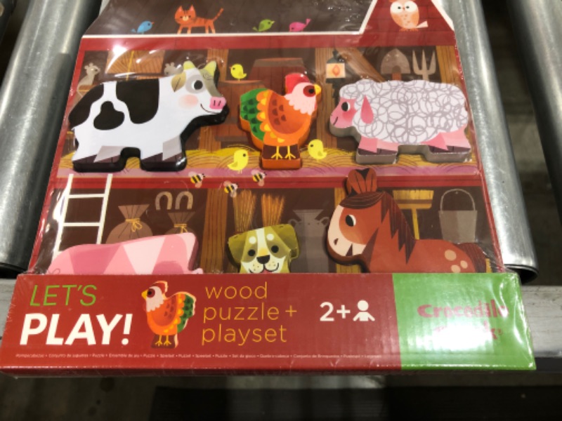 Photo 2 of LET'S PLAY/ON THE FARM 6 PC WOOD PUZZLE
