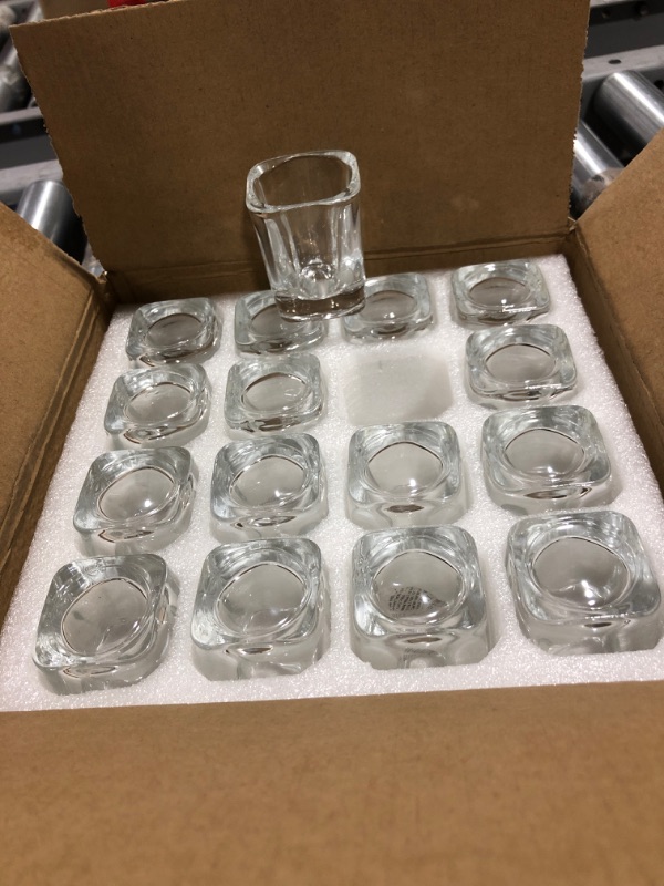 Photo 2 of 2 Ounce Heavy Base Shot Glass Set,QAPPDA Whisky Shot Glasses 2 Oz, Mini Glass Cups For liqueur, Double Side Cordial Glasses, Tequila Cups Small Glass Shot Cups Set Of 16 KTY1502…
