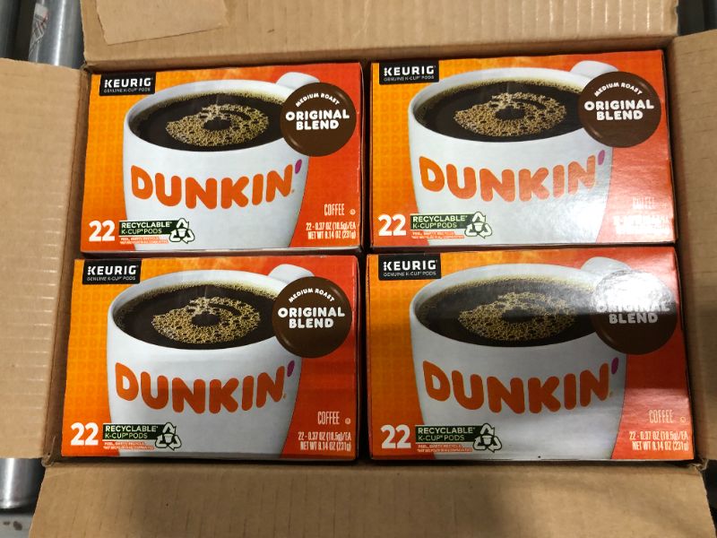 Photo 3 of Dunkin' Original Blend, Medium Roast, Keurig K-Cup Pods - 4 Pack of 22Ct Each 88Total Pods
BB 04 23 2022