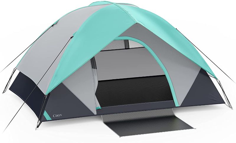 Photo 1 of Ciays Camping Tent, Waterproof Family Tent with Removable Rainfly and Carry Bag, Lightweight Tent with Stakes for Camping, Traveling, Backpacking, Hiking, Outdoors
