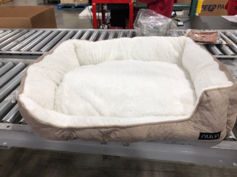 Photo 2 of ANWA Durable Dog Bed Machine Washable Small Dog Bed Square, Comfortable Puppy Dog Bed Medium. 30"
