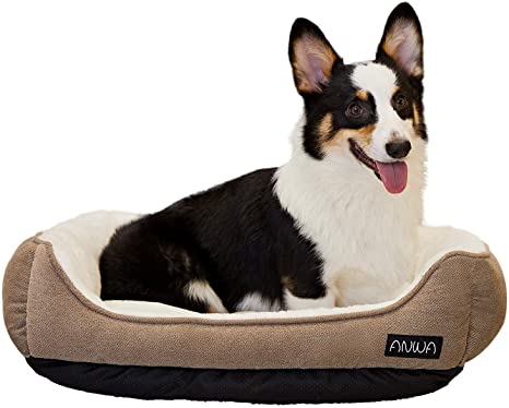Photo 1 of ANWA Durable Dog Bed Machine Washable Small Dog Bed Square, Comfortable Puppy Dog Bed Medium. 30"
