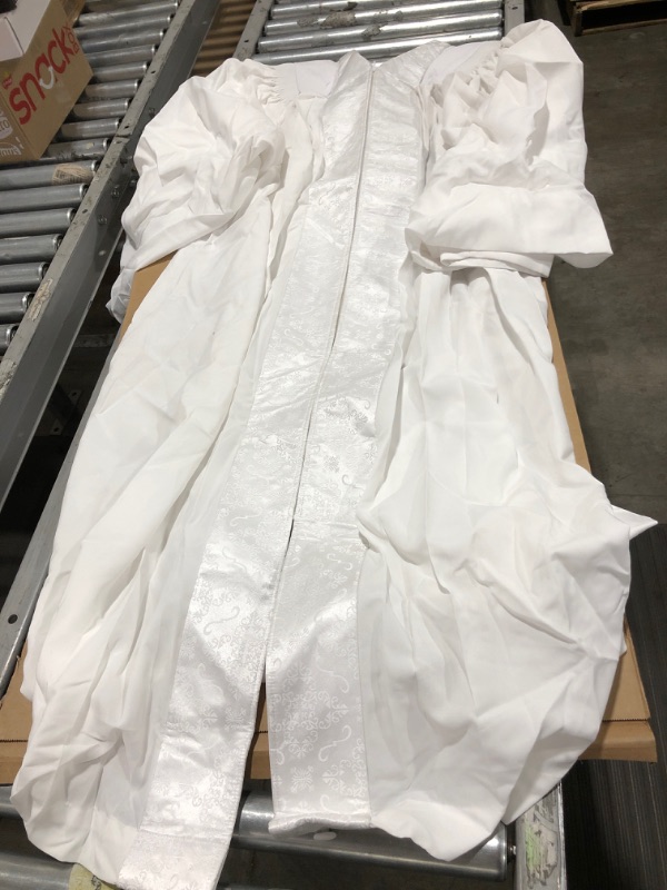 Photo 1 of Cambridge Jacquard Trimmed Pulpit Robe: White, Size 59
