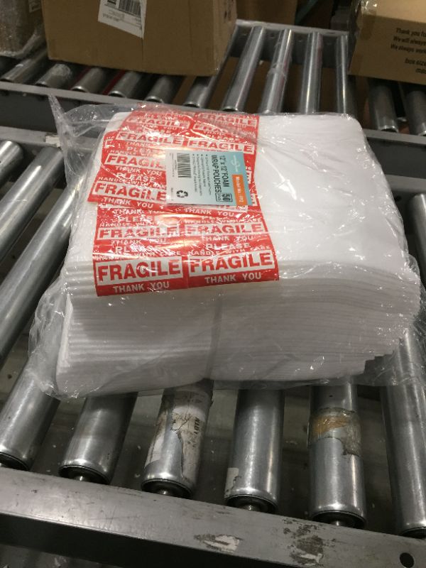Photo 1 of 100-Pack 12" x 12" Foam Wrap Sheets Cushioning Foam, Moving and Packing Supplies, Fragile Stickers Included
