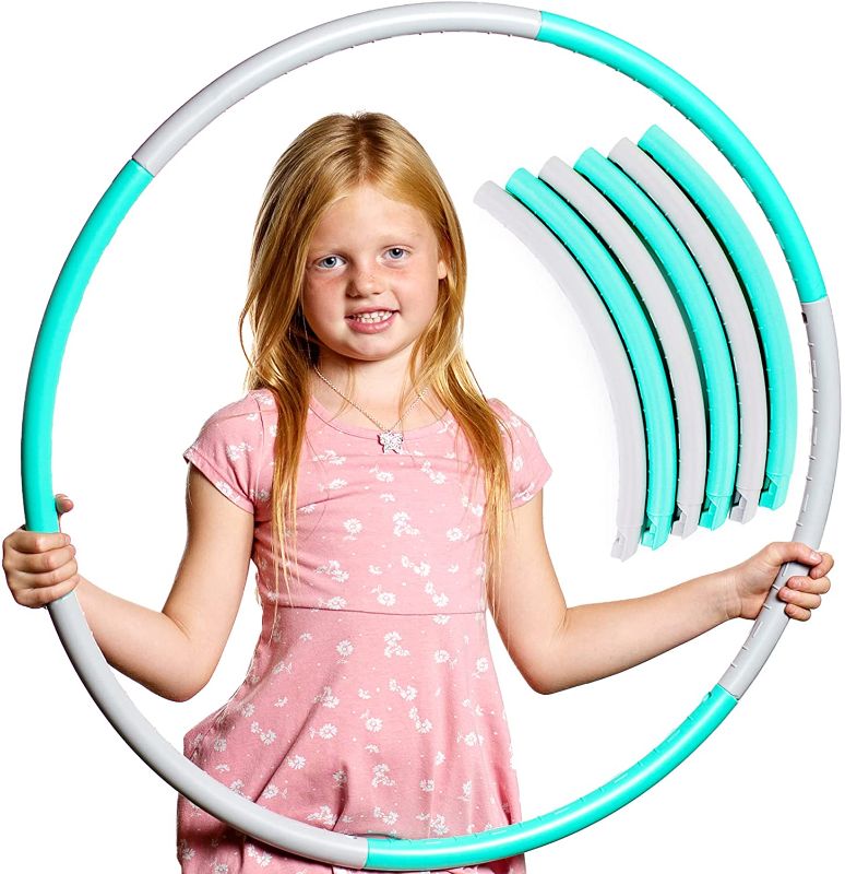 Photo 1 of Refresh Sports Hula Hoop for Kids: Hula Hoop for Easy Hooping Fun Hoola Hoops Kids Outdoor Toys. Gifts For Girls & Boys All Ages. Detachable & Adjustable for Children Aged 4 5 6 7 8 9 10 11 12 Exercise & Play