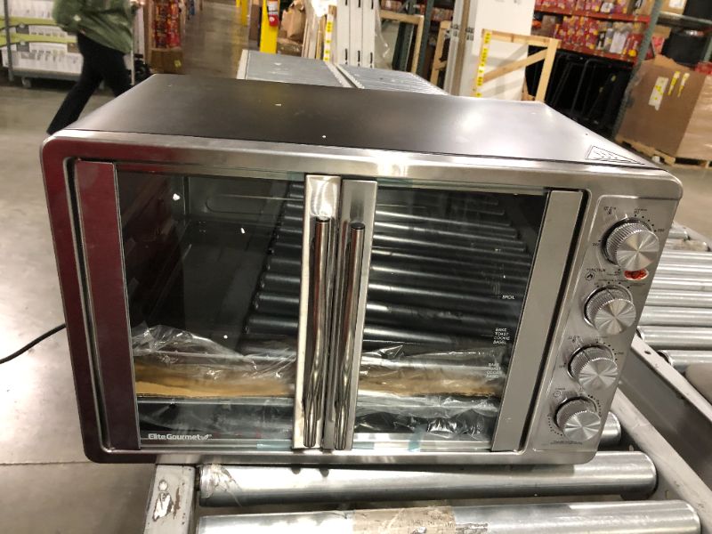 Photo 7 of Elite Gourmet ETO-4510M Double French Door 4-Control Knobs Countertop Convection Toaster Oven, Bake Broil Toast Rotisserie Keep Warm 14" Pizza Includes 2 Racks, 18-Slice, 45L